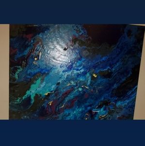 "Blue Velvet" Pour art